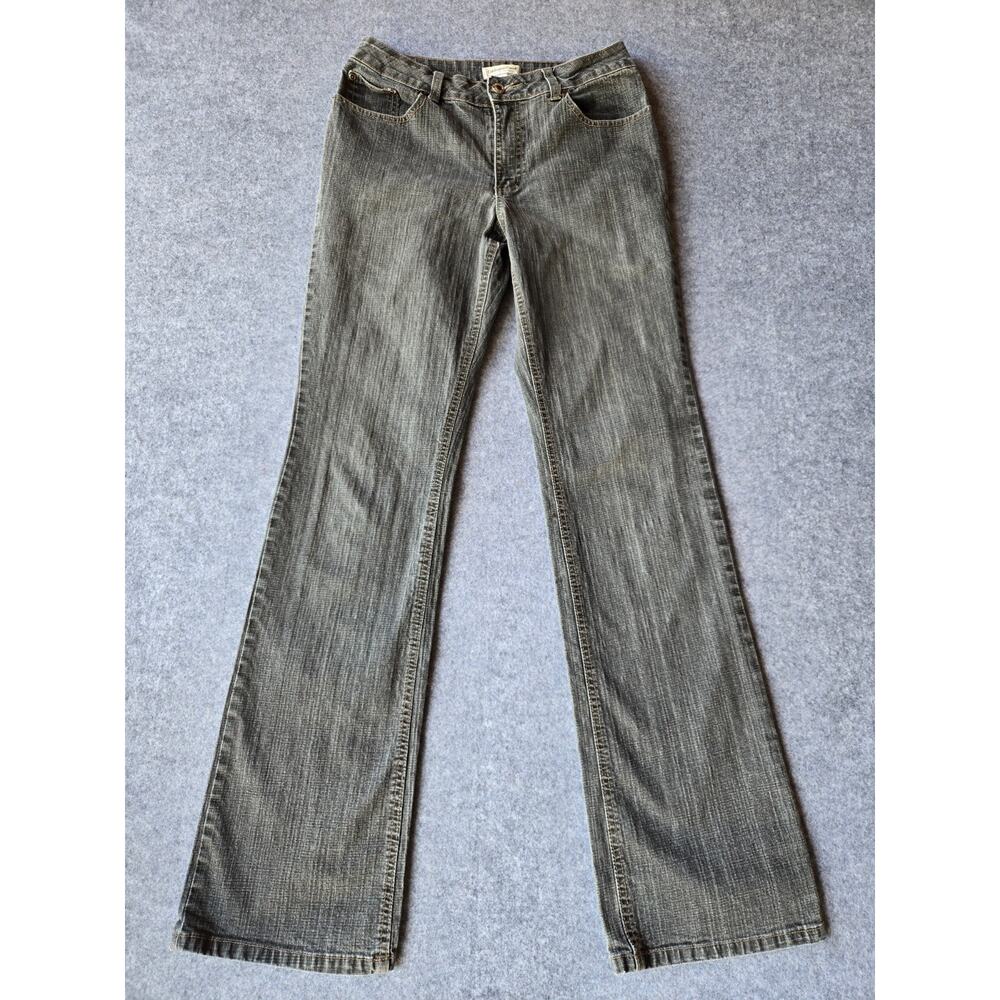 Coldwater Creek Women's Jeans Charcoal Boot Cut Natural Waist Size 6L 29x33